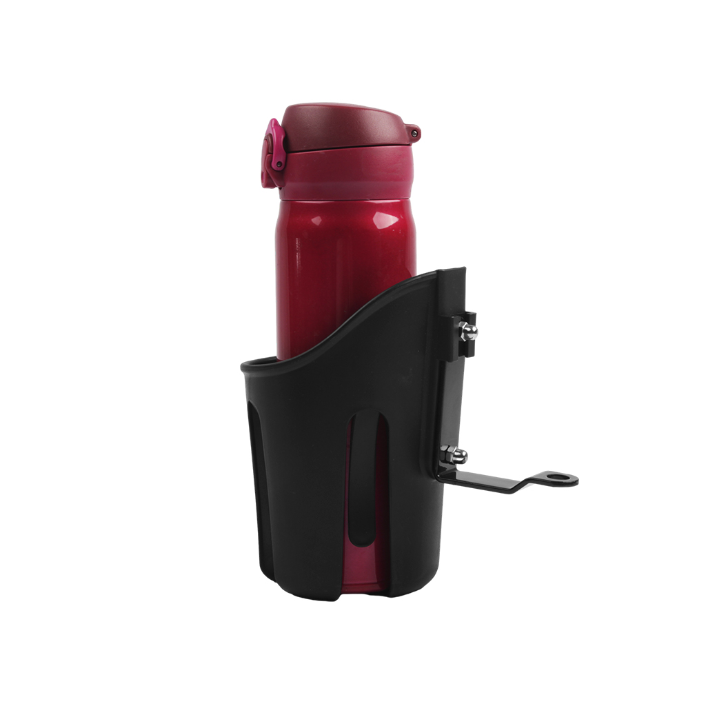 Universal Bike and Motorcycle Cup Holder with Adjustable Clamp - Durable 360-Degree Rotation Drink Holder with Secure Grip - Sleek and Compact Design for Cyclists and Motorcyclists