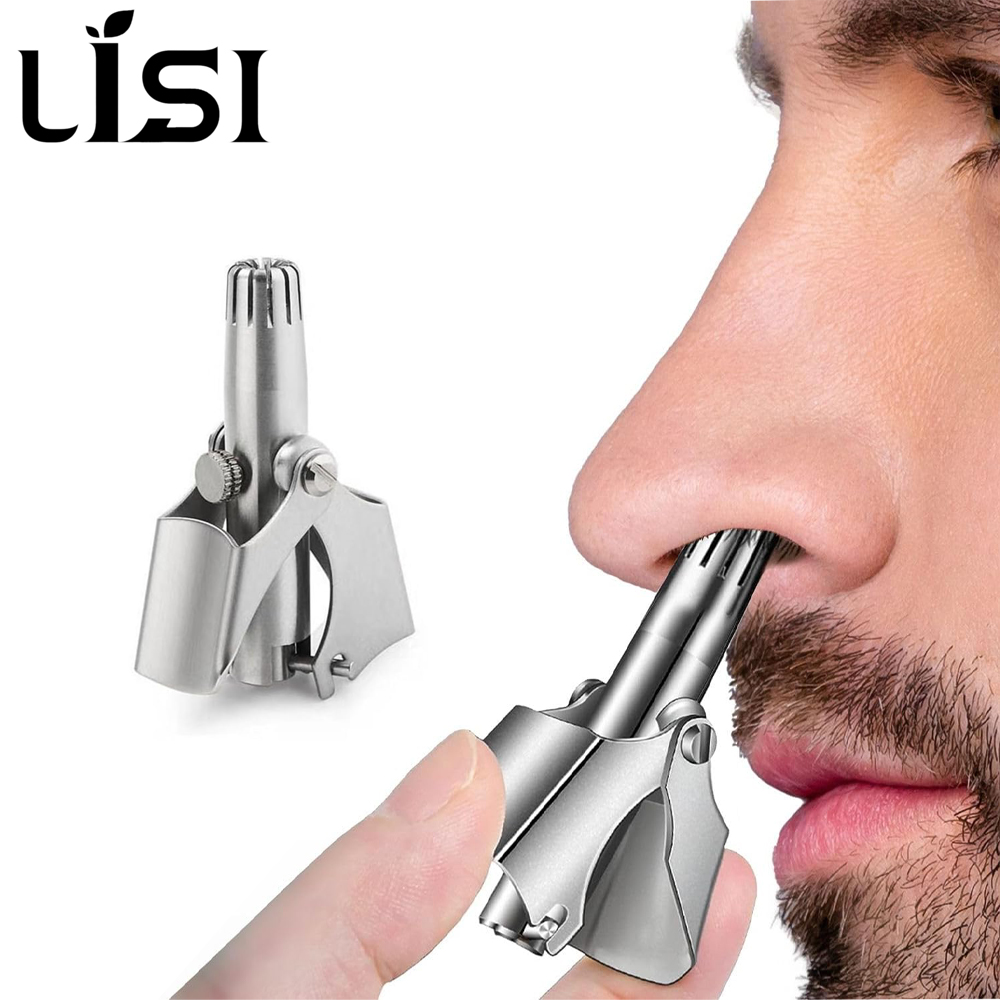 LISI Washable Portable Manual Nose Hair Trimmer - Precision Trimming, Stainless Steel Blades, Waterproof, Easy to Use, Safe and Gentle, Includes Cleaning Brush - Compact and Travel-Friendly Grooming Tool for Men and Women
