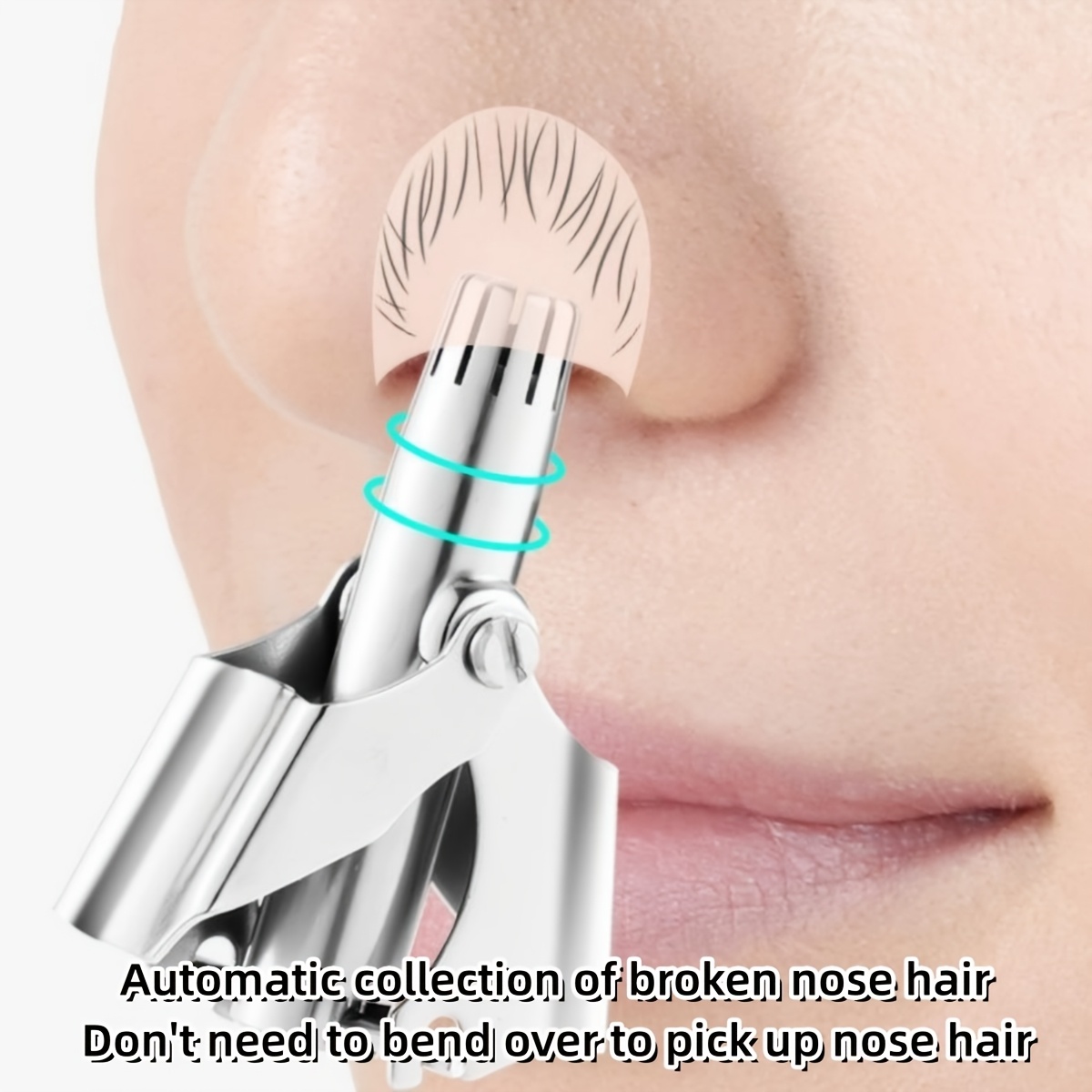LISI Washable Portable Manual Nose Hair Trimmer - Precision Trimming, Stainless Steel Blades, Waterproof, Easy to Use, Safe and Gentle, Includes Cleaning Brush - Compact and Travel-Friendly Grooming Tool for Men and Women