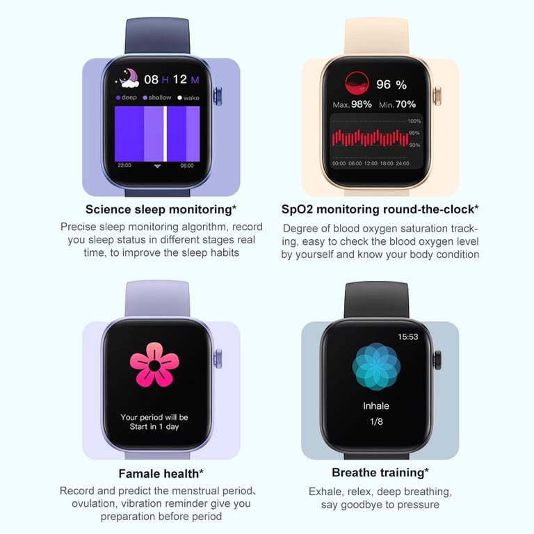 COLMI P71 Smartwatch with Advanced Health Monitoring, IP68 Waterproof Design, Smart Notifications, Voice Assistant, and Stylish Design for Men and Women - Heart Rate, Blood Pressure, Sleep Tracker - Swim Shower Workout - Call, Text, Email Alerts - Voice Control - Interchangeable Bands