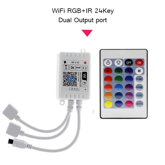 Cutting-Edge 12V 24V LED Strip WIFI RGB RGBW Controller with Android IOS APP Bluetooth Magic Home IR Control - Seamless Connectivity Customizable Lighting Effects Remote Control Enhanced RGB RGBW LED Strip Experience