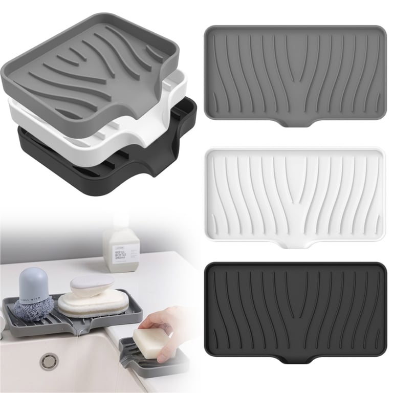 Premium Silicone 1-Pack Soap Box with Anti-Slip Surface, Drain Rack, and Space-Saving Installation - Hygienic Soap Tray for Kitchen and Bathroom - Durable, Mold-Resistant, and Stylish Soap Holder with Efficient Drainage System