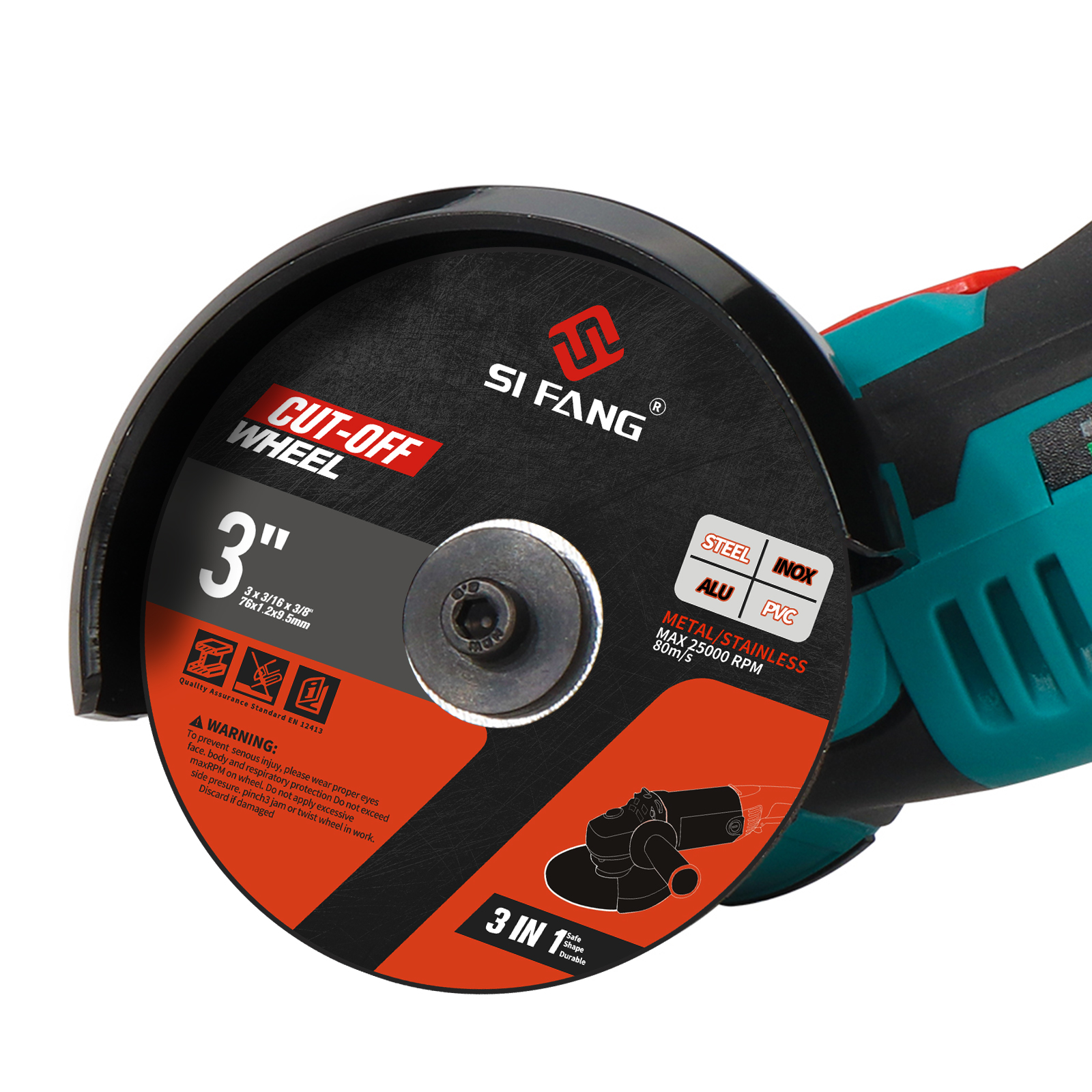 SIFANG 3 Inch Metal Cutting Disc Blade for Electric Angle Grinders - Durable Precision Cut Off Circle Wheels with Grinding and Sanding Capabilities - High-Quality Tool for Professional and DIY Projects, Ideal for Workshop and Construction Sites