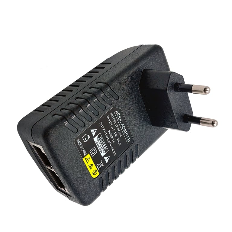 Highly Efficient 48V 0.5A POE Power Supply Adapter for CCTV Security Surveillance with Universal Plug Compatibility, POE Injector Support, Durable Construction, and Easy Installation - Ideal for IP Cameras, POE Switches, NVRs, and Routers