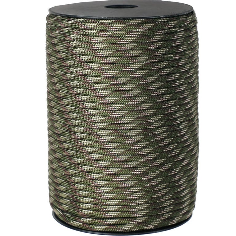 Ultimate Survival Paracord Rope - 9-Core Strands, 4mm Thickness, Military Standard Construction, 100M Tensile Strength - Ideal for Camping, Hiking, Fishing - Multi-functional Design for Shelter Building, Gear Repair, and Emergency Situations - Includes Lanyard Strap for Convenient Carry and Quick Access