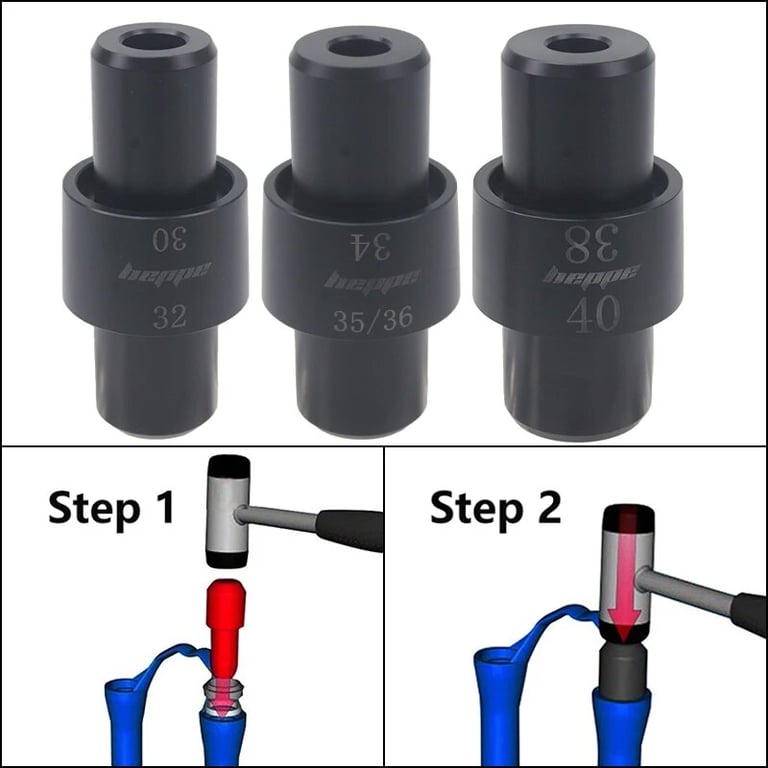 High-Quality Metal Bike Front Fork Dust Seal Installation Tool for 32/34/35/36/38/40mm Fork Pipes - Dual Head Design, Easy to Use, Enhanced Performance, Compact and Portable