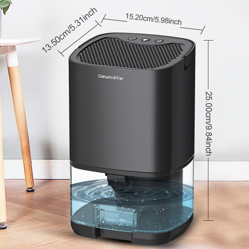 Ultra-Quiet Portable Air Dehumidifier with Efficient Moisture Absorption and Deodorizing Function - Compact Design for Home, Bedroom, Office, Kitchen - EU/US Plug Options for Ideal Humidity Levels and Air Quality Improvement