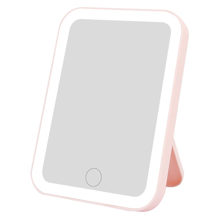 Adjustable LED Lighting Vanity Mirror with Touch Screen Controls, USB Rechargeable, Portable Design, and Dimming Function - 3 Colors (Warm, Natural, Cool) with Adjustable Brightness Levels for Flawless Makeup Application Anywhere