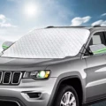 Universal Dual-Purpose Car Windshield Cover | Waterproof Sun Shade Protector with Anti-Theft Design, Easy Installation & Storage | Protects from Snow, Ice, UV Rays | Fits Most Cars, SUVs, Trucks | Durable Material for Year-Round Use