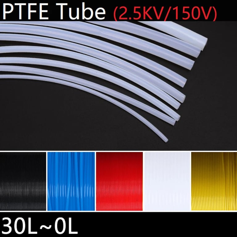 High-Quality F46 PTFE Tube with Capillary Heat Protector for Industrial Applications - Durable, Heat Resistant, and High Voltage Insulation - Rigid Construction for Stability - Sizes from 1M to 30L Available