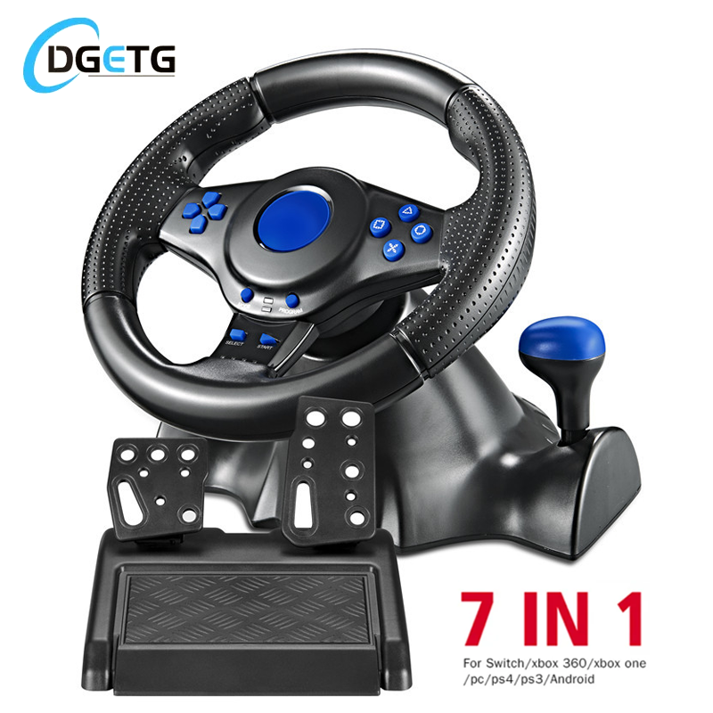 Realistic Racing Steering Wheel Vibration Controller for Switch, Xbox, PC, PS4 - Precision Control and Adjustable Sensitivity for Immersive Gaming Experience - Durable Construction for Long-Lasting Performance