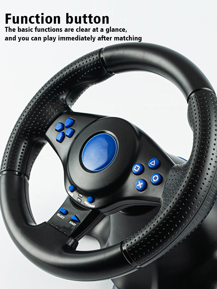 Realistic Racing Steering Wheel Vibration Controller for Switch, Xbox, PC, PS4 - Precision Control and Adjustable Sensitivity for Immersive Gaming Experience - Durable Construction for Long-Lasting Performance