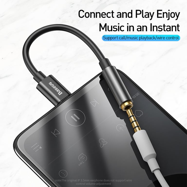 Baseus Type C to 3.5mm Earphone Jack AUX USB C Cable for Huawei P20, Xiaomi Mi 10 - High-Quality Audio Transmission, Wide Compatibility, Durable & Reliable, Compact & Portable Design - Easy to Use Audio Adapter for Clear Sound Without Interference
