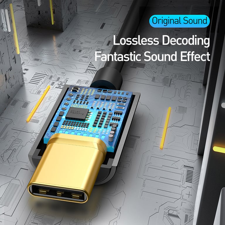 Baseus Type C to 3.5mm Earphone Jack AUX USB C Cable for Huawei P20, Xiaomi Mi 10 - High-Quality Audio Transmission, Wide Compatibility, Durable & Reliable, Compact & Portable Design - Easy to Use Audio Adapter for Clear Sound Without Interference