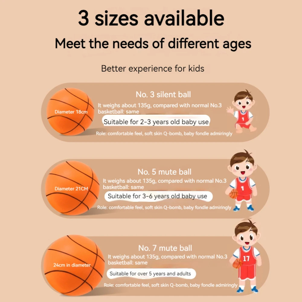 Durable Foam Basketball for Kids - Safe, Quiet, and Bouncy Indoor & Outdoor Play - Squeezable & Lightweight Silent Basketball Toy for Motor Skills Development - High-Quality Foam Material for Long-Lasting Fun and Entertainment