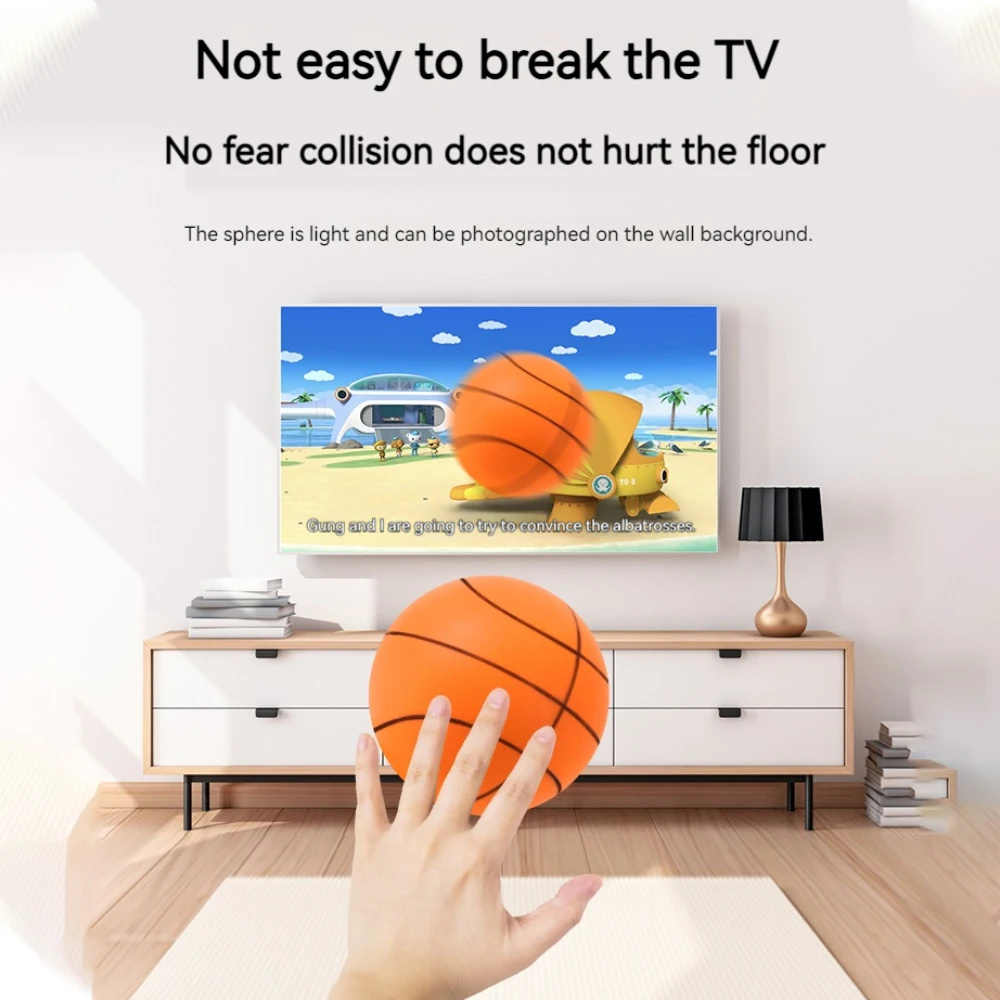 Durable Foam Basketball for Kids - Safe, Quiet, and Bouncy Indoor & Outdoor Play - Squeezable & Lightweight Silent Basketball Toy for Motor Skills Development - High-Quality Foam Material for Long-Lasting Fun and Entertainment