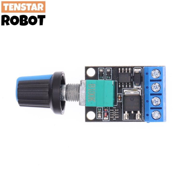 10A PWM DC Motor Speed Controller with Wide Voltage Range (5V-12V) - Stepless Speed Control & LED Dimming Function - Reliable Performance for Smooth Operation & Longevity in Various Applications