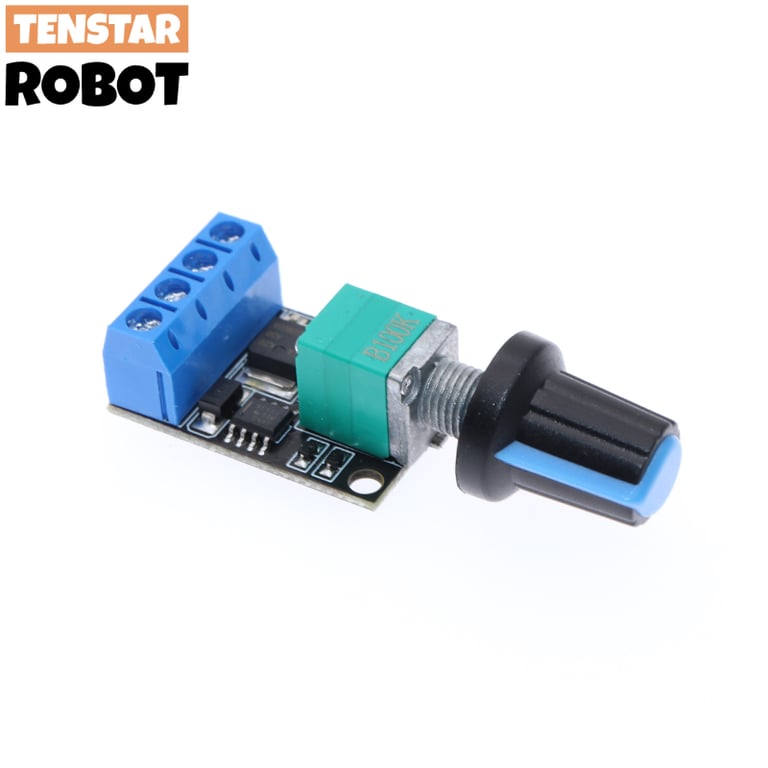10A PWM DC Motor Speed Controller with Wide Voltage Range (5V-12V) - Stepless Speed Control & LED Dimming Function - Reliable Performance for Smooth Operation & Longevity in Various Applications