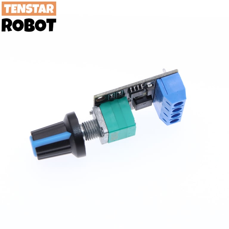 10A PWM DC Motor Speed Controller with Wide Voltage Range (5V-12V) - Stepless Speed Control & LED Dimming Function - Reliable Performance for Smooth Operation & Longevity in Various Applications