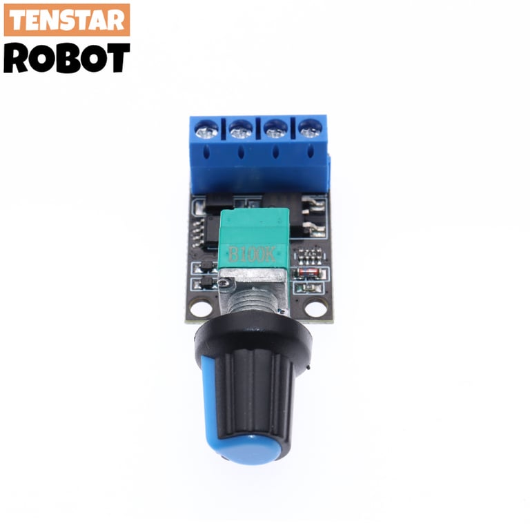 10A PWM DC Motor Speed Controller with Wide Voltage Range (5V-12V) - Stepless Speed Control & LED Dimming Function - Reliable Performance for Smooth Operation & Longevity in Various Applications