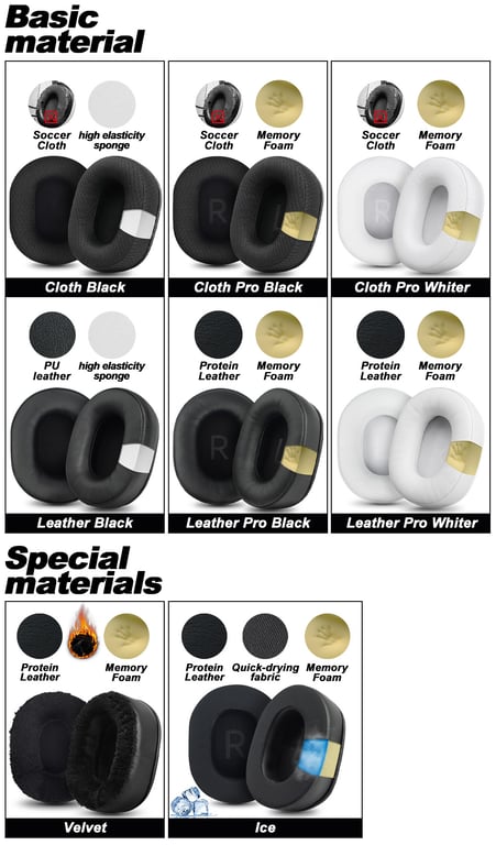 Premium Memory Foam Protein Leather Ear Pads for MCHOSE V9 S9 PRO X9 Headphones - Ultimate Comfort, Noise Isolation, and Sound Quality Enhancement - Easy Installation and Maintenance - Durable, Soft, and Long-Lasting Materials - Perfect Fit and Compatibility - Ideal for Long Listening Sessions