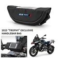Waterproof Handlebar Bag for BMW Adventure Motorcycles - Durable Storage Solution with Spacious Compartments and Easy Installation - Secure Attachment for R1250GS, R1200GS, F850GS, F750GS, F900XR, F900R, F700GS, F800GS - Convenient Accessibility and Stylish Design with Reflective Accents
