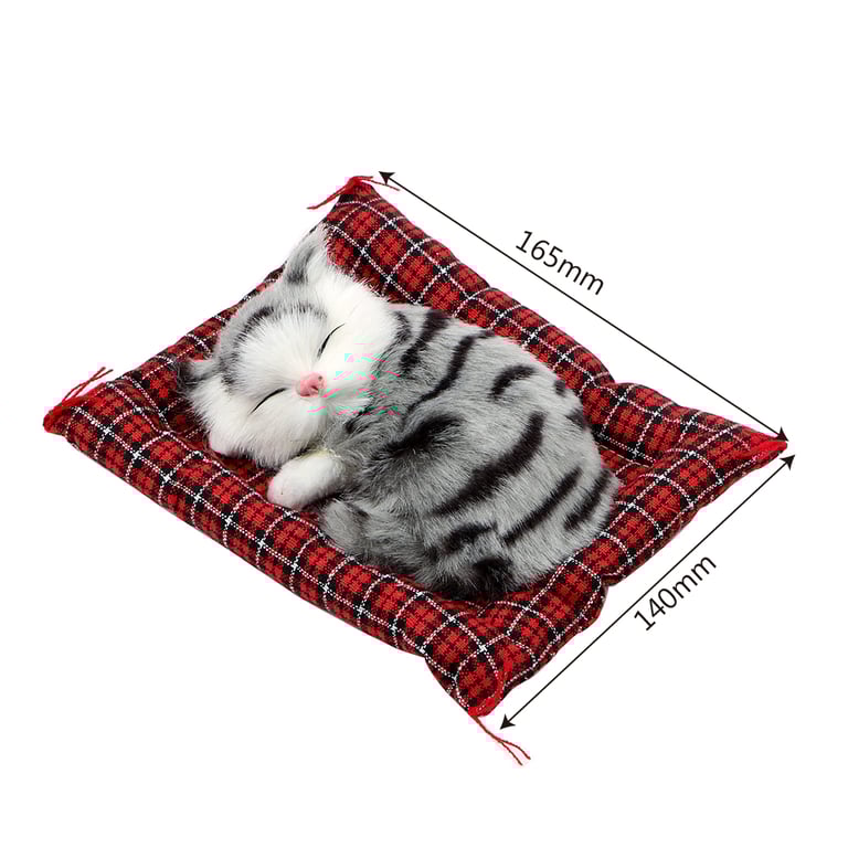 Realistic Plush Kittens Doll Toy Home Decoration Car Ornaments - Soft and Durable Sleeping Cat Figurines for Dashboard, Bedroom, Living Room, Office - Gentle and Safe Material, Perfect Gift for Cat Lovers and Children - Adorable and Long-Lasting Cute Simulation Cats