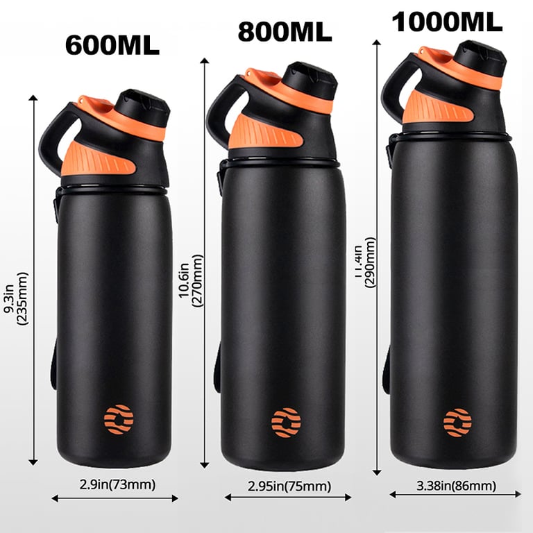 FEIJIAN LKG Thermos Double Wall Vacuum Flask - Premium Quality Stainless Steel Insulated Travel Mug for Hot and Cold Drinks - Leak-Proof Design, Portable and Convenient - Easy to Clean Wide Mouth - Multipurpose Water Bottle for Gym, Office, and Outdoor Activities