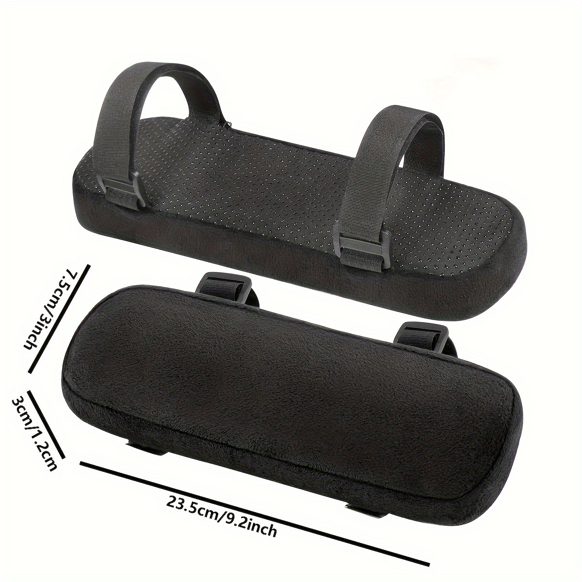 2PCS Soft Armrest Cushion Set with Removable Washable Covers - Universal Fit Arm Support for Office and Home Chairs, PP Sponge Foam Material, Adjustable Straps for Easy Installation, Durable and Long-Lasting Elbow Cushions to Reduce Pressure and Enhance Comfort