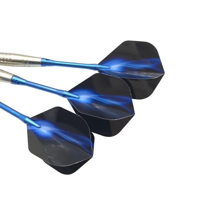 High-Quality 3-Piece 22g Torpedo Silver Dart Needles Set with Blue Aluminum Rods and Blue Aurora Wings for Precision Throwing and Entertaining Gameplay - Durable and Lightweight Design for Easy Handling, Portable Case Included for On-the-Go Fun and Training Sessions