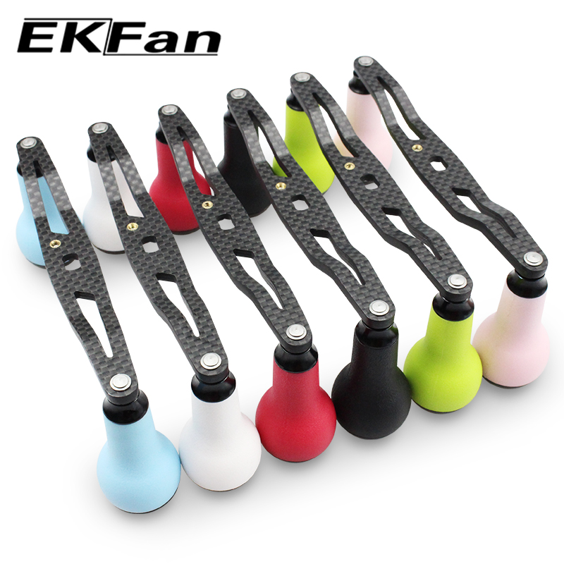 Ekfan 130MM Premium Carbon Fishing Handle with TPE Knob - Lightweight, Durable, and Compatible with SHI&DAI Bait Casting Reels - Versatile Design with Multiple Hole Sizes for Easy Installation and Customization - Ergonomic Grip for Comfort and Long-Lasting Use - Must-Have Tackle Accessory for Anglers