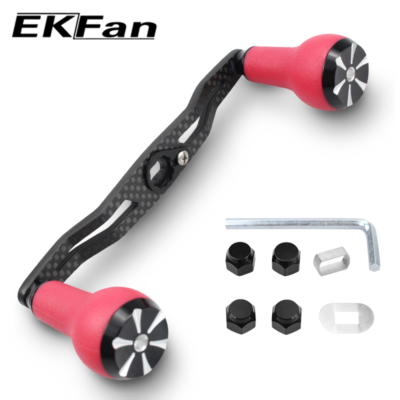 Ekfan 130MM Premium Carbon Fishing Handle with TPE Knob - Lightweight, Durable, and Compatible with SHI&DAI Bait Casting Reels - Versatile Design with Multiple Hole Sizes for Easy Installation and Customization - Ergonomic Grip for Comfort and Long-Lasting Use - Must-Have Tackle Accessory for Anglers