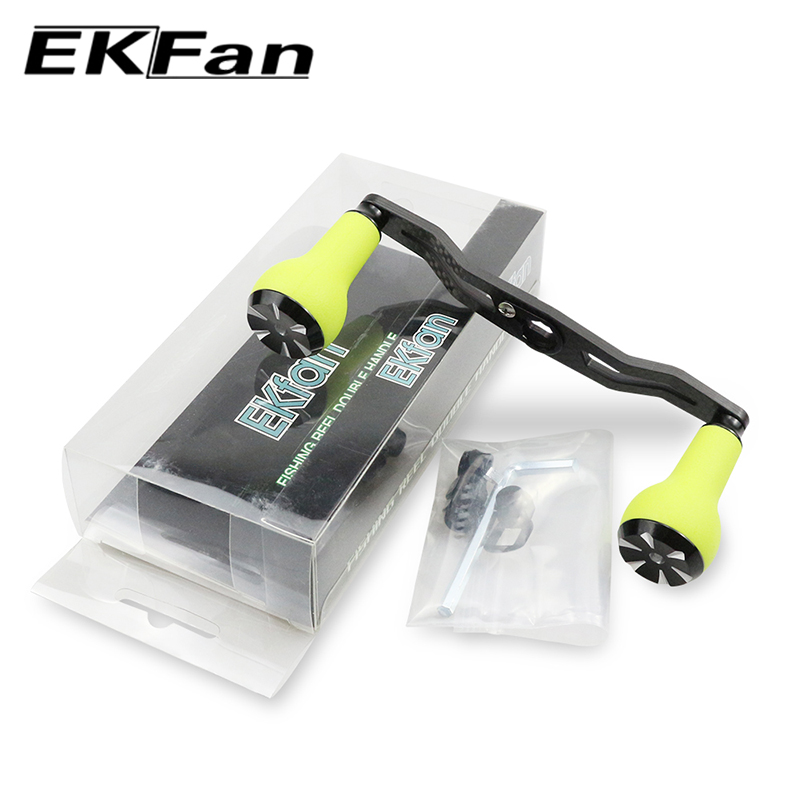 Ekfan 130MM Premium Carbon Fishing Handle with TPE Knob - Lightweight, Durable, and Compatible with SHI&DAI Bait Casting Reels - Versatile Design with Multiple Hole Sizes for Easy Installation and Customization - Ergonomic Grip for Comfort and Long-Lasting Use - Must-Have Tackle Accessory for Anglers