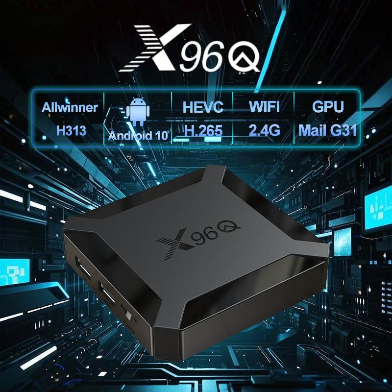 Hot X96Q Android 10.0 Fast Smart TV Box with Allwinner H313 Quad Core Processor, 4K Resolution, 2GB RAM, 16GB Storage, Android 10.0 OS, HDMI/Wi-Fi/Ethernet/Bluetooth Connectivity, Fast Shipping - Stream, Game, Browse in Style!