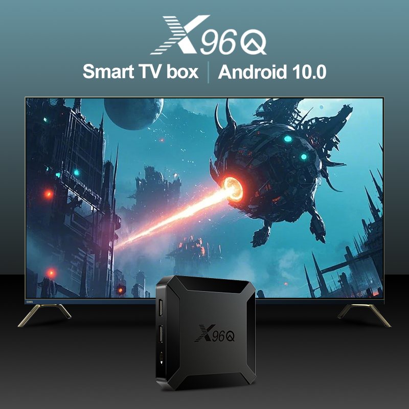 Hot X96Q Android 10.0 Fast Smart TV Box with Allwinner H313 Quad Core Processor, 4K Resolution, 2GB RAM, 16GB Storage, Android 10.0 OS, HDMI/Wi-Fi/Ethernet/Bluetooth Connectivity, Fast Shipping - Stream, Game, Browse in Style!