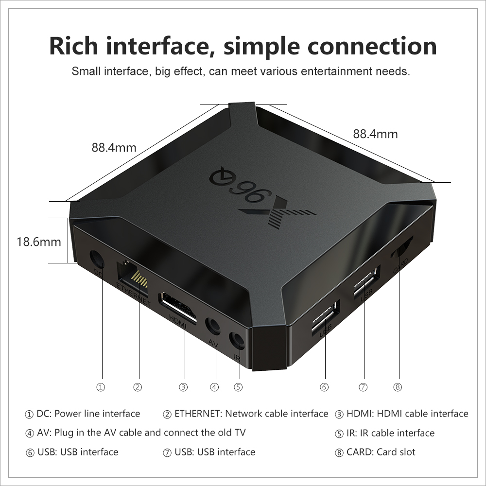 Hot X96Q Android 10.0 Fast Smart TV Box with Allwinner H313 Quad Core Processor, 4K Resolution, 2GB RAM, 16GB Storage, Android 10.0 OS, HDMI/Wi-Fi/Ethernet/Bluetooth Connectivity, Fast Shipping - Stream, Game, Browse in Style!