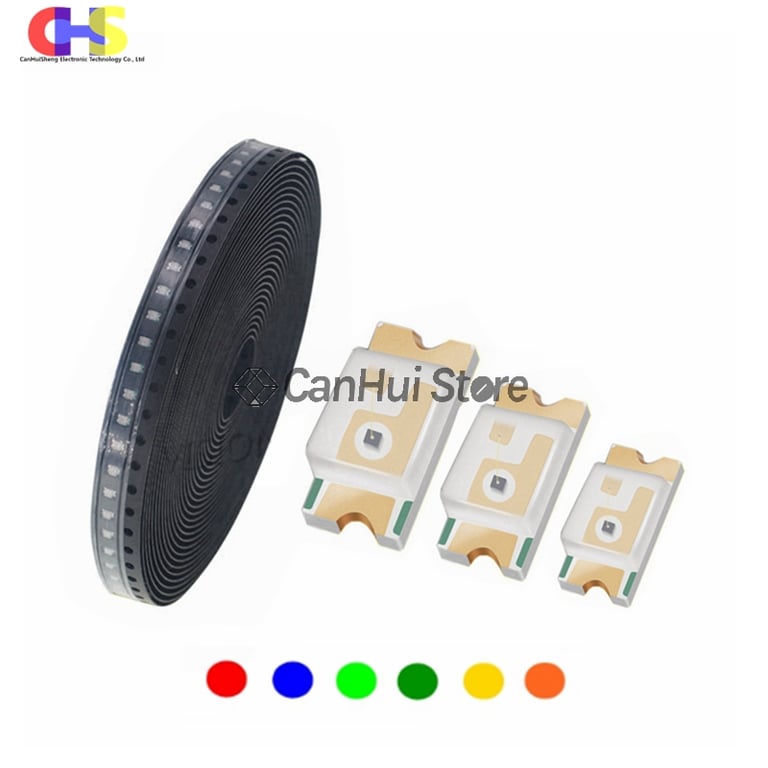 High Quality SMD LED Chips 100pcs Pack - Versatile 0402 0603 0805 1206 Sizes in Red Blue Green White Orange Pink - Surface Mount Design for Compact Electronics - Clear Light Emission for Display & Indicators - Bright & Consistent Illumination - Cost-Effective Bulk Solution