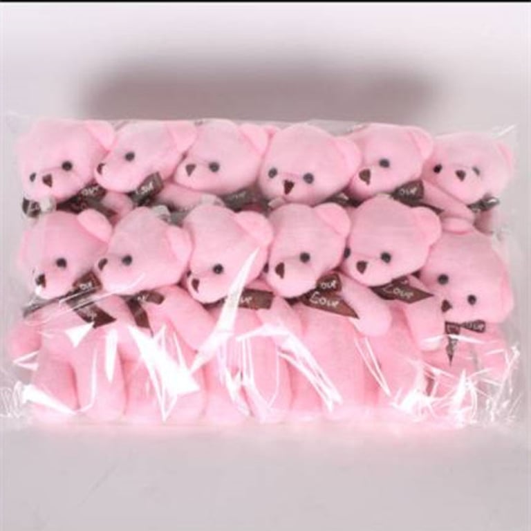 12Pcs/Lot Soft Stuffed Bear Plush Toys Mini Teddy Bear Dolls Keychain Bag Pendant Party Wedding Favors - 3.9 Inches Cute and Cuddly Gift for Children and Adults - High-Quality Plush Material - Assorted Colors and Designs - Stylish Accessory for Bags and Backpacks - Versatile and Playful Conversation Starters