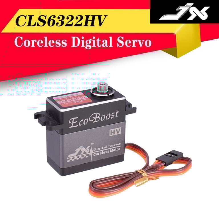JX Servo CLS6322HV Precision Performance 21KG Torque 180-Degree Rotation Metal Gear Coreless Digital High Voltage RC Servo for Helicopters and Cars - Durable Construction, Fast Response Time, Easy Installation