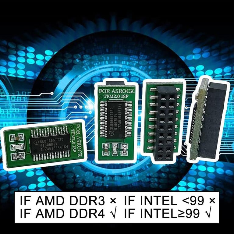 ASUS MSI GIGABYTE ASRock TPM Module 2.0 12 14 18 20 Pin LPC Enhanced Security Encryption Board for Remote Management and Data Protection