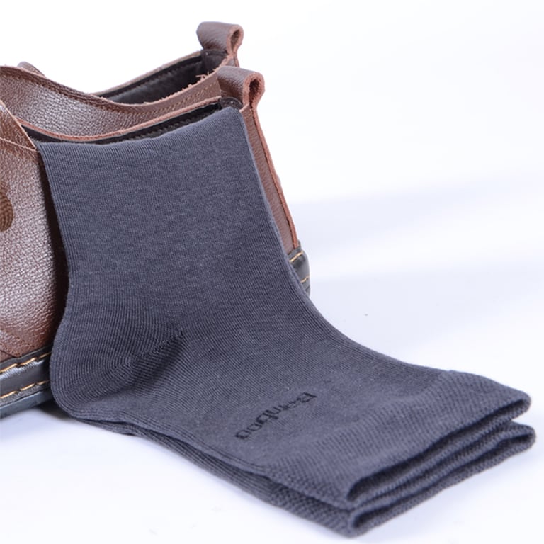 Premium Bamboo Crew Socks for Men - 10 Pairs/Lot Value Pack, Reinforced Heel & Toe, Breathable & Comfortable Design, Ideal for Casual or Business Wear, Perfect Male Gift Option for Any Occasion