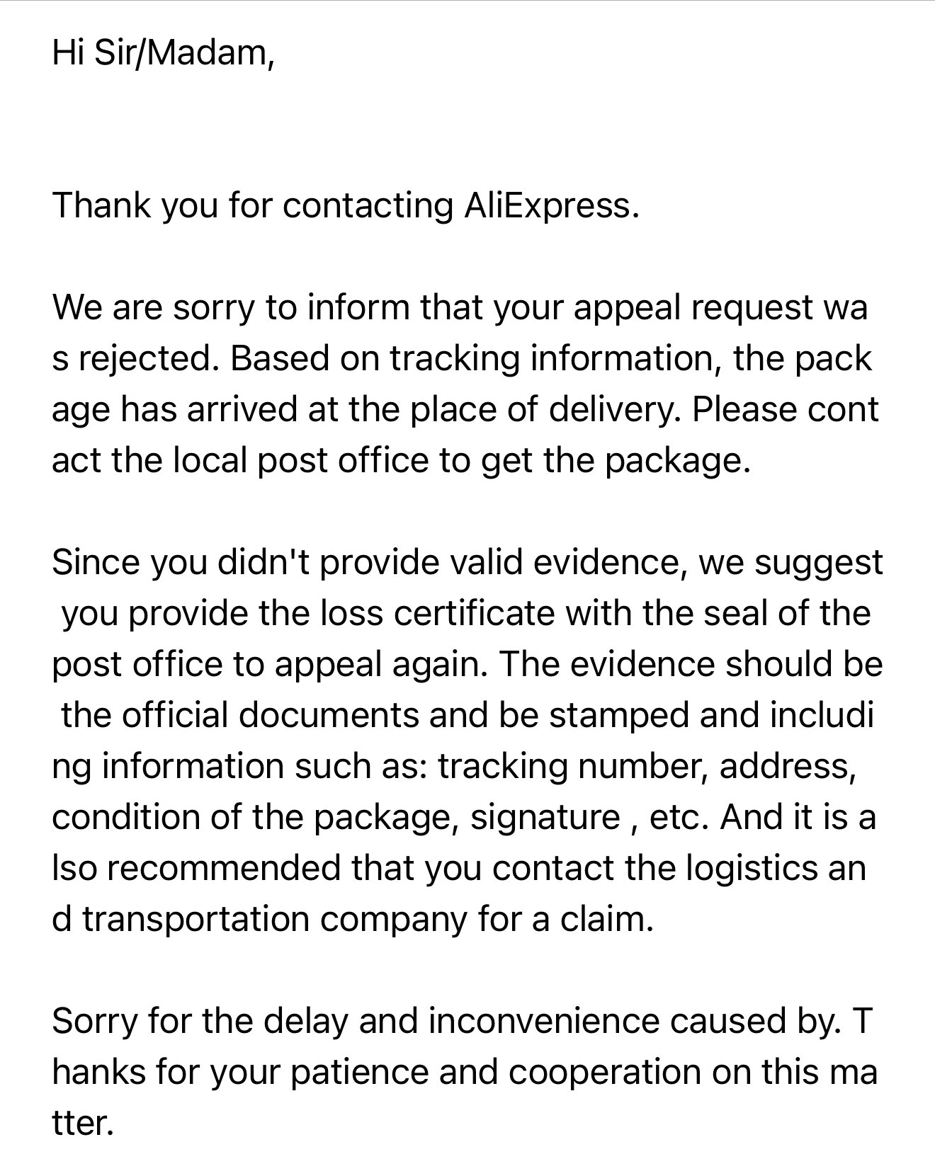 Product review photo