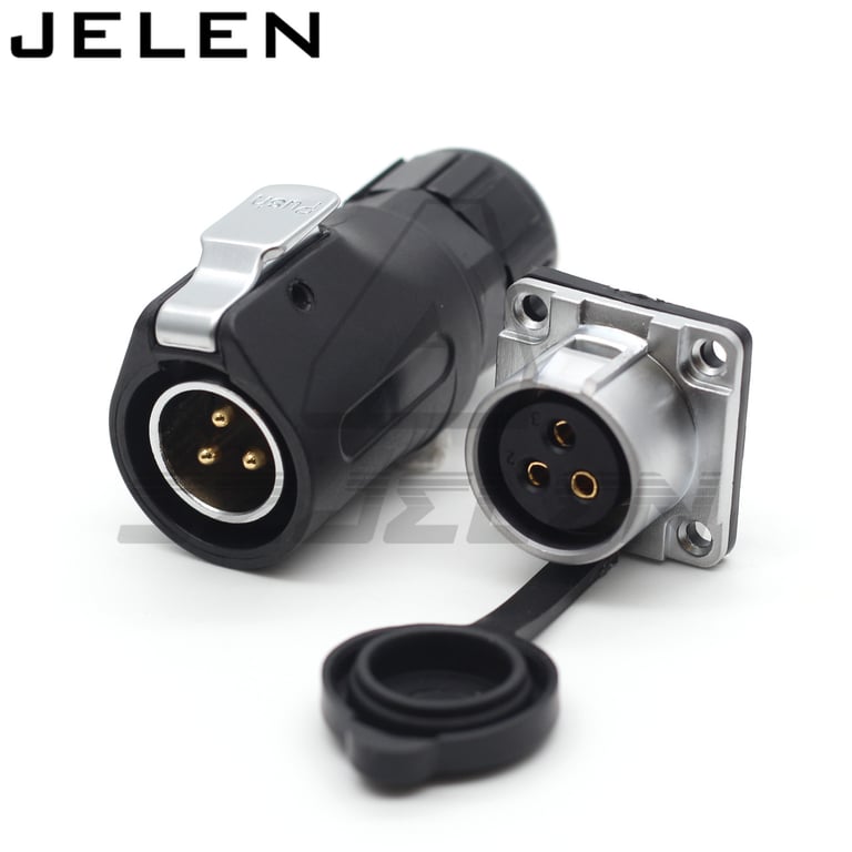 XHE20 IP67 Waterproof Connector M20 Panel Mount Power Cable Plug and Socket with Versatile Pin Options for Outdoor and Industrial Applications - Easy to Install High Electrical Performance and Wide Application Range