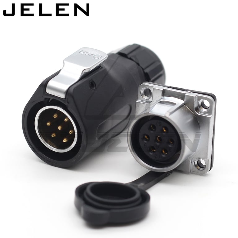 XHE20 IP67 Waterproof Connector M20 Panel Mount Power Cable Plug and Socket with Versatile Pin Options for Outdoor and Industrial Applications - Easy to Install High Electrical Performance and Wide Application Range