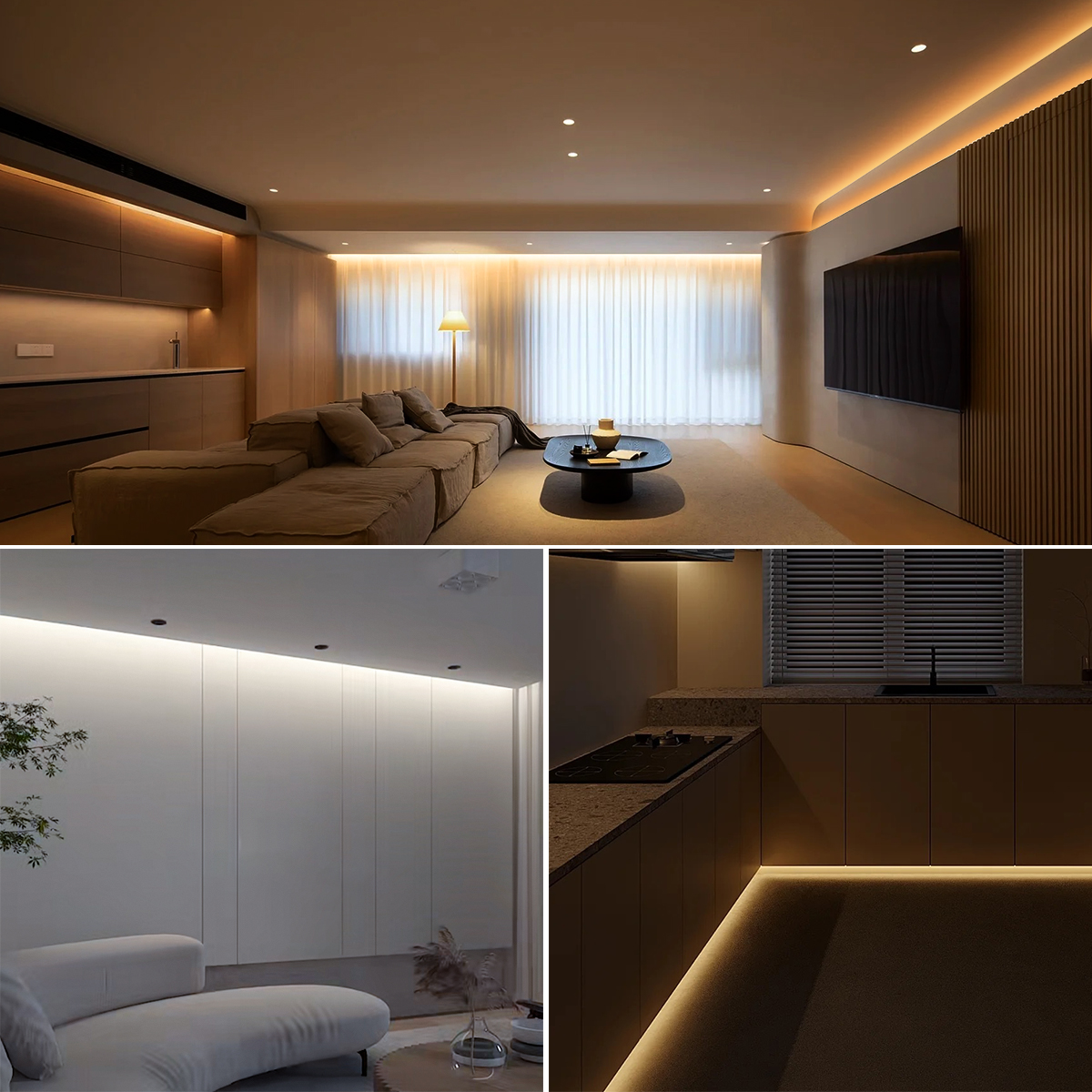 High-Quality COB Neon LED Strip Light with Tuya Smart WiFi Control, 320 LEDs per Meter, Silica Gel Tube for Protection, Versatile Backlighting Solution, Easy Installation and Customization - Ideal for Indoor/Outdoor Use, Mood Lighting, Kitchen Cabinets, and More