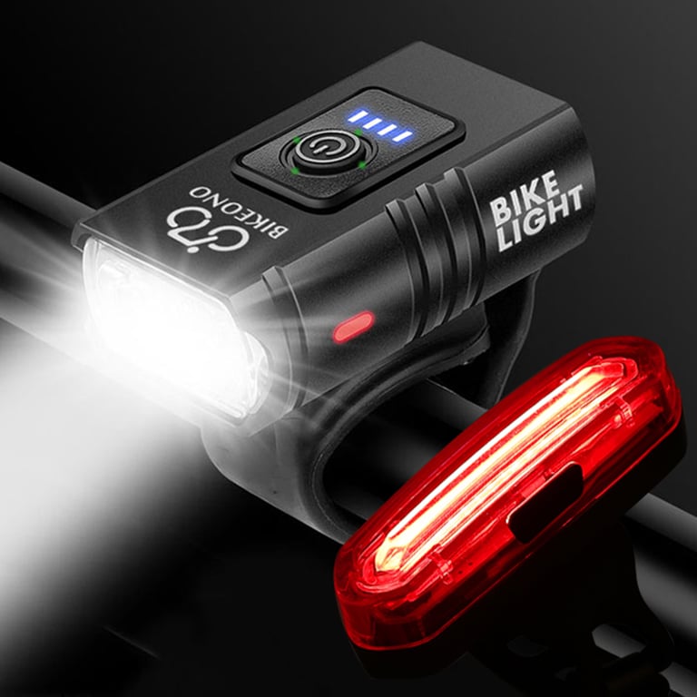 1000 Lumens T6 LED USB Rechargeable Bicycle Light with Versatile Mounting Options, Durable Construction, and Multiple Lighting Modes for Safe Cycling in Low-Light Conditions