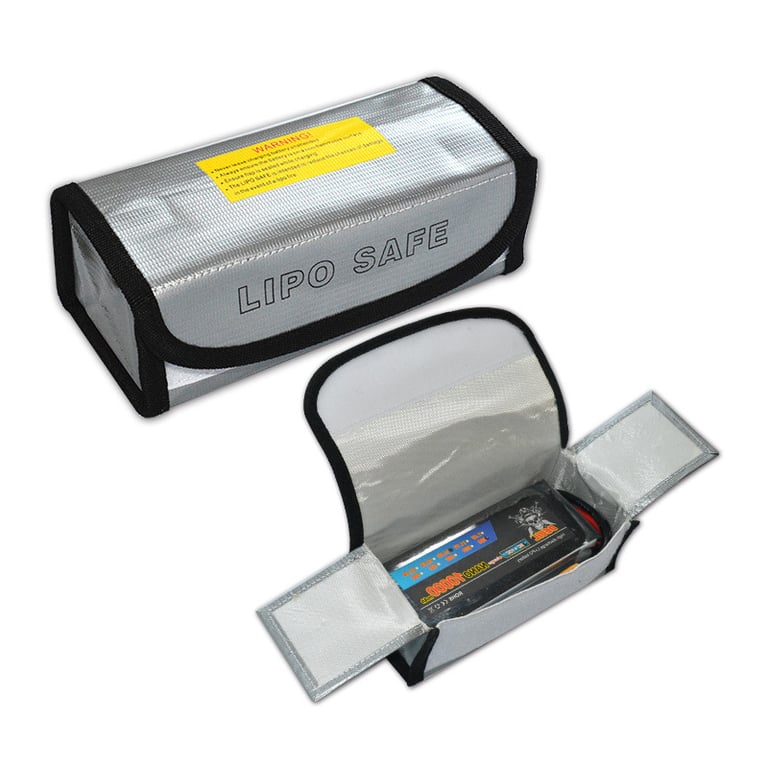 Fireproof and Waterproof RC LiPo Battery Safety Bag with Secure Closure - Compact Size for Travel - Multipurpose Fireproof Bag for Small Items - High-Quality Materials for Peace of Mind and Protection
