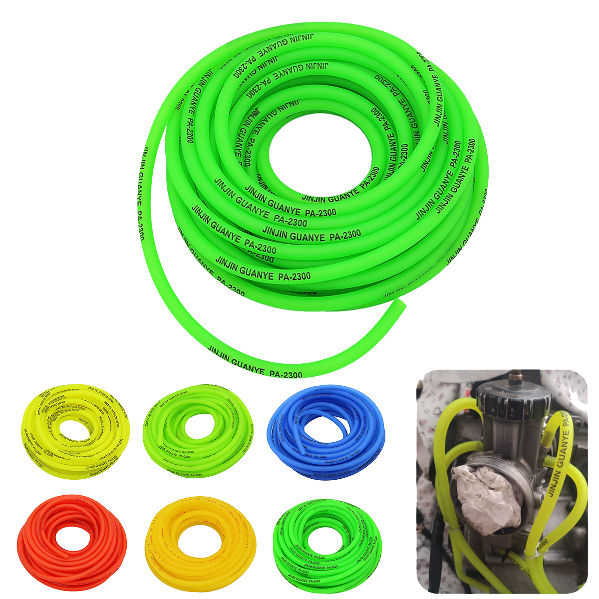Universal 1 Meter Motorcycle Fuel Filter for Motorbikes, Dirt Bikes, and Cafe Racers - High-Quality Construction, Effective Filtration, Flexible Installation, Easy Maintenance - Durable and Resistant to Fuel/Oil Chemicals - Clear Tubing for Visual Inspection - DIY Friendly