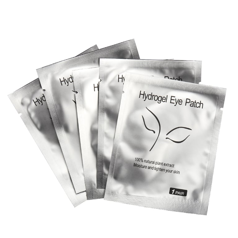 Premium Hydrogel Eye Patches for Eyelash Extensions - 50 Pairs of Gentle and Hydrating Under Eye Gel Pads for Lash Lift, Tinting, and Perming Procedures - Moisturizing and Nourishing Eyelash Extension Pads with Sticker Gasket Design - Professional Salon Quality Supplies