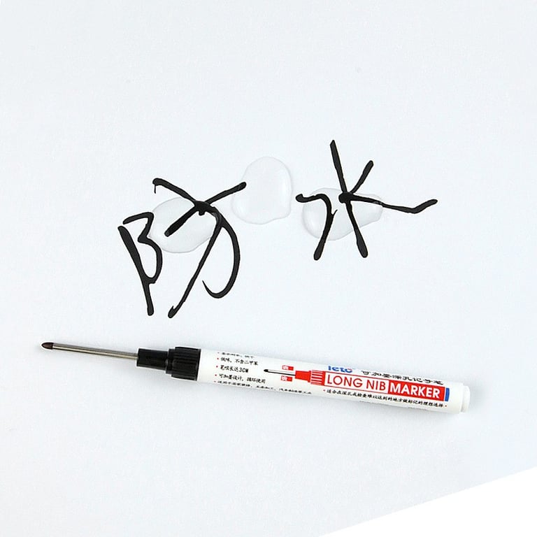 4Pcs/Set 30mm Deep Hole Long Nib Head Markers - Durable Metal for Metal, Wood, and Tiles - Versatile DIY Tool for Metal Marking, Woodworking, and Bathroom Decor - Waterproof Design for Wet Environments - Decorative Perforations for Personalized Touch